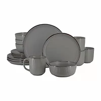 Elama Leo 16-pc. Stoneware Dinnerware Set
