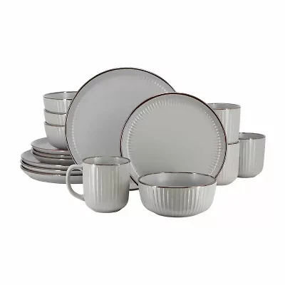 Elama Leo 16-pc. Stoneware Dinnerware Set