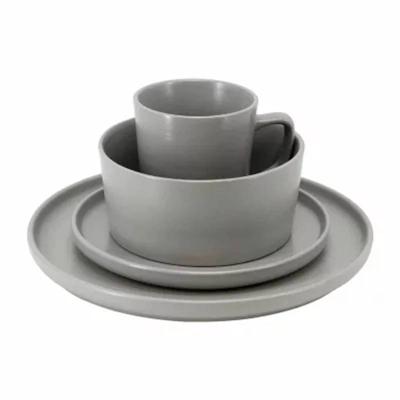 Elama Luxmatte 16-pc. Stoneware Dinnerware Set
