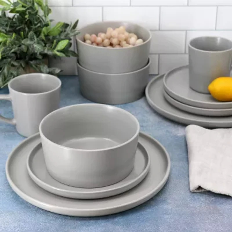 Elama Luxmatte 16-pc. Stoneware Dinnerware Set