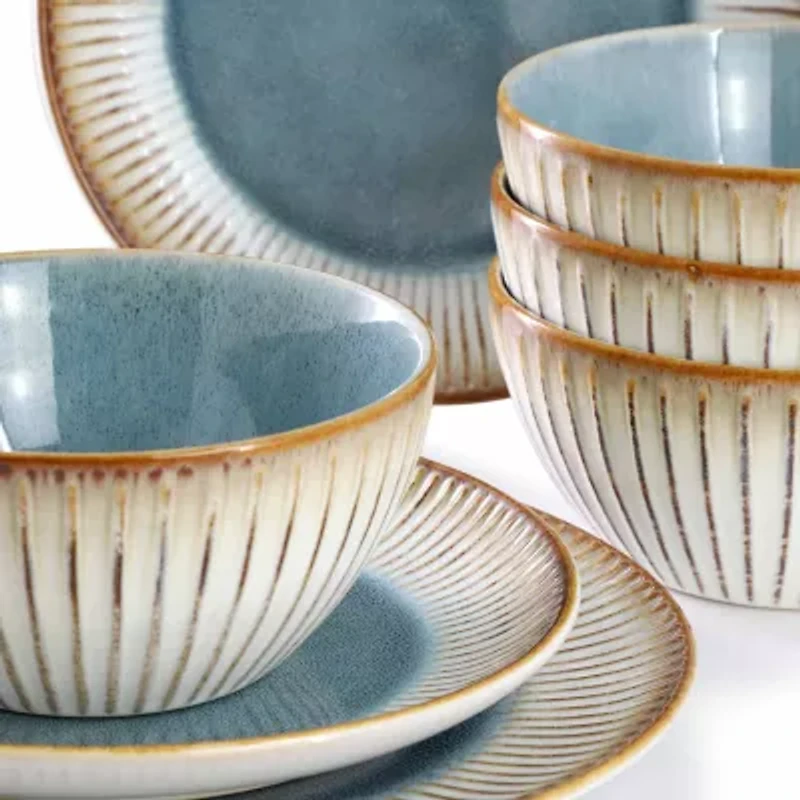 Elama Louann 16-pc. Stoneware Dinnerware Set