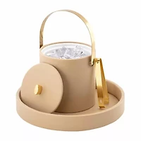 Kraftware Oxford 3-pc. Ice Bucket + Tong Set