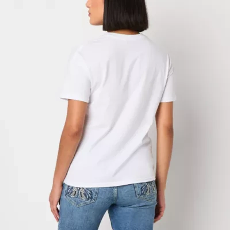 Dr. Pepper Boyfriend Tee Womens Crew Neck Short Sleeve Regular Fit Juniors Graphic T-Shirt