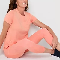 Xersion Womens Cotton Crew Neck Short Sleeve T-Shirt Tall
