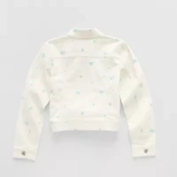 Thereabouts Little & Big Kid Girls Denim Lightweight Trucker Jacket