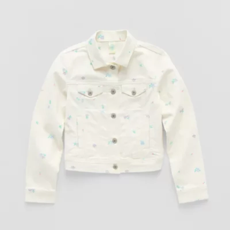 Thereabouts Little & Big Kid Girls Denim Lightweight Trucker Jacket