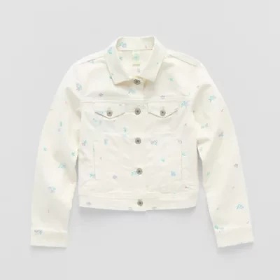 Thereabouts Little & Big Kid Girls Denim Lightweight Trucker Jacket