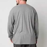 Shaquille O'Neal XLG Mens Crew Neck Long Sleeve Big and Tall Pajama Top
