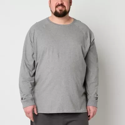 Shaquille O'Neal XLG Mens Crew Neck Long Sleeve Big and Tall Pajama Top