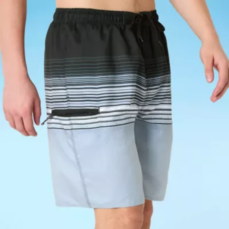 Burnside E-Board Mens Quick Dry Striped Swim Shorts