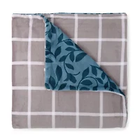 Home Expressions Reversible Velvet Plush Midweight Throw