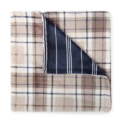 Home Expressions Reversible Velvet Plush Midweight Throw