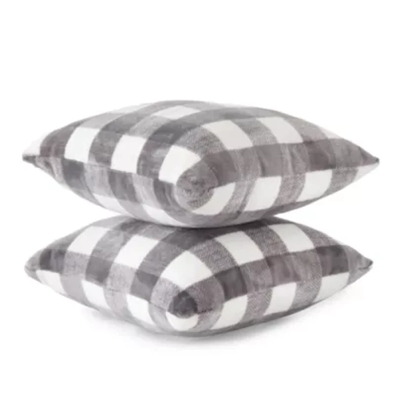 Home Expressions Velvet Plush 2-pack Square Throw Pillow
