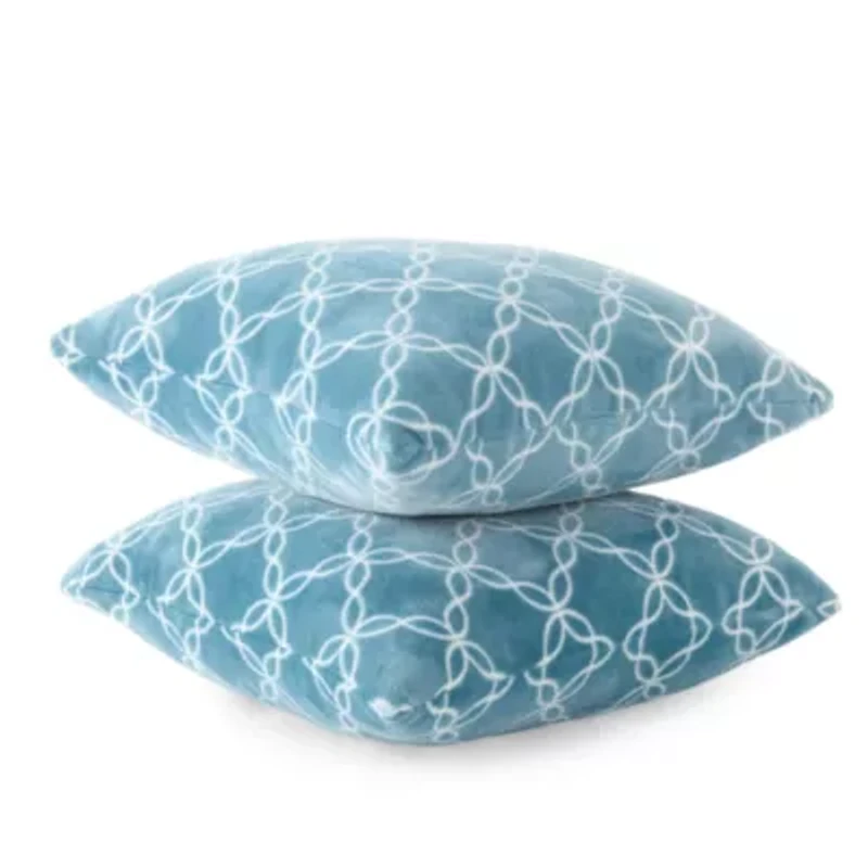 Home Expressions Velvet Plush 2-pack Square Throw Pillow