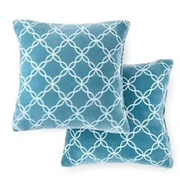 Home Expressions Velvet Plush 2-pack Square Throw Pillow
