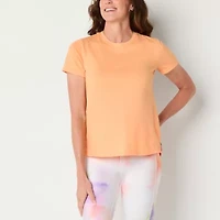 Xersion Womens Cotton Crew Neck Short Sleeve T-Shirt