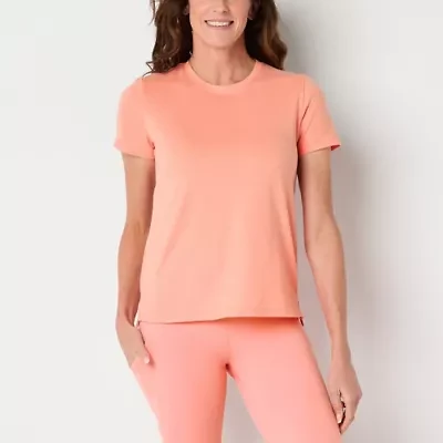 Xersion Womens Cotton Crew Neck Short Sleeve T-Shirt