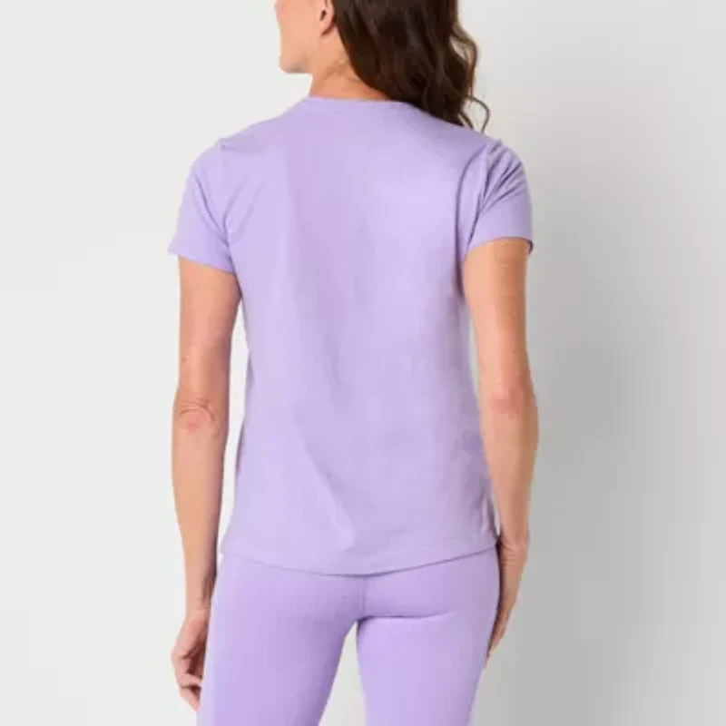 Xersion Womens Cotton Crew Neck Short Sleeve T-Shirt