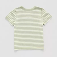 Okie Dokie Toddler Boys Easy-on + Easy-off Sensory Friendly Crew Neck Short Sleeve Adaptive T-Shirt