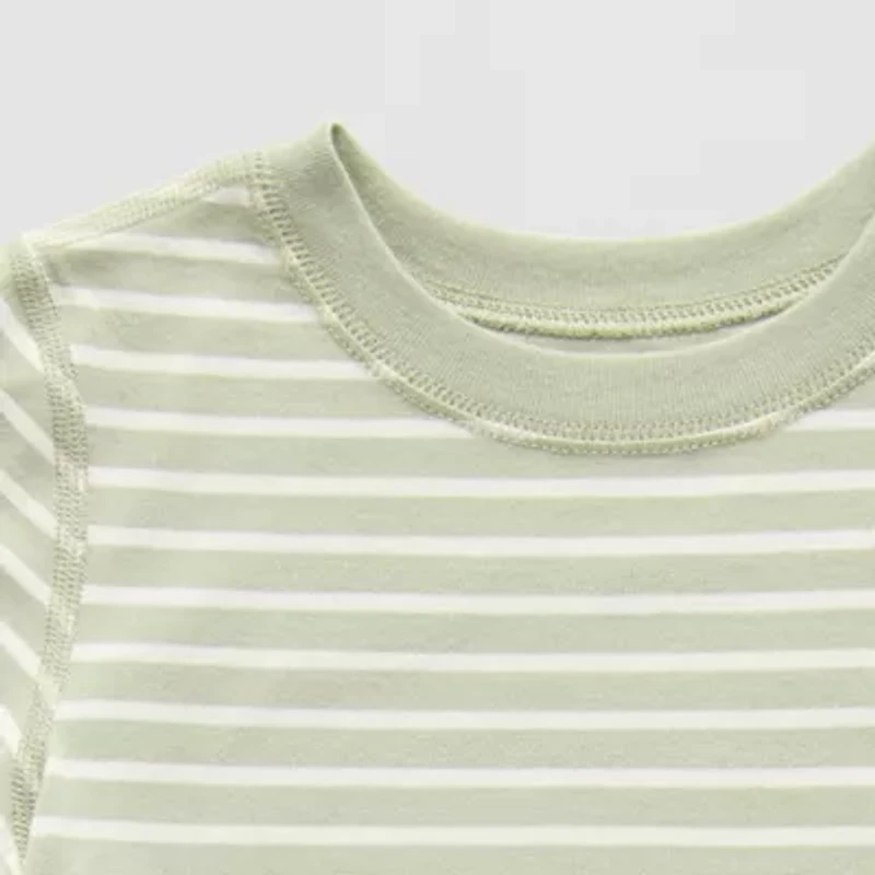 Okie Dokie Toddler Boys Easy-on + Easy-off Sensory Friendly Crew Neck Short Sleeve Adaptive T-Shirt