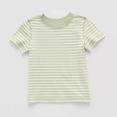 Okie Dokie Toddler Boys Easy-on + Easy-off Sensory Friendly Crew Neck Short Sleeve Adaptive T-Shirt