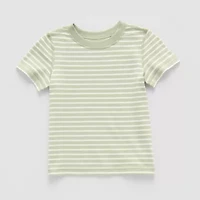 Okie Dokie Toddler Boys Easy-on + Easy-off Sensory Friendly Crew Neck Short Sleeve Adaptive T-Shirt