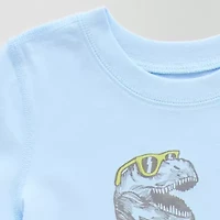 Okie Dokie Toddler Boys Easy-on + Easy-off Sensory Friendly Crew Neck Short Sleeve Adaptive Graphic T-Shirt