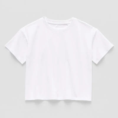 Thereabouts Boxy Little & Big Kid Girls Crew Neck Short Sleeve T-Shirt