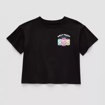 Thereabouts Boxy Little & Big Kid Girls Crew Neck Short Sleeve Fit Graphic T-Shirt