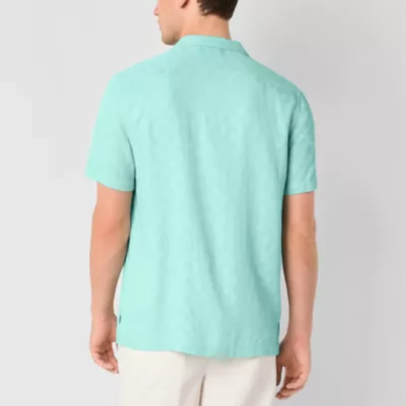 J. Ferrar Mens Short Sleeve Camp Shirt