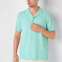 J. Ferrar Mens Short Sleeve Camp Shirt