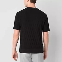 J. Ferrar Mens Crew Neck Short Sleeve Pullover Sweater