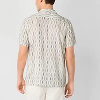 J. Ferrar Mens Short Sleeve Camp Shirt