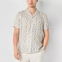 J. Ferrar Mens Short Sleeve Camp Shirt