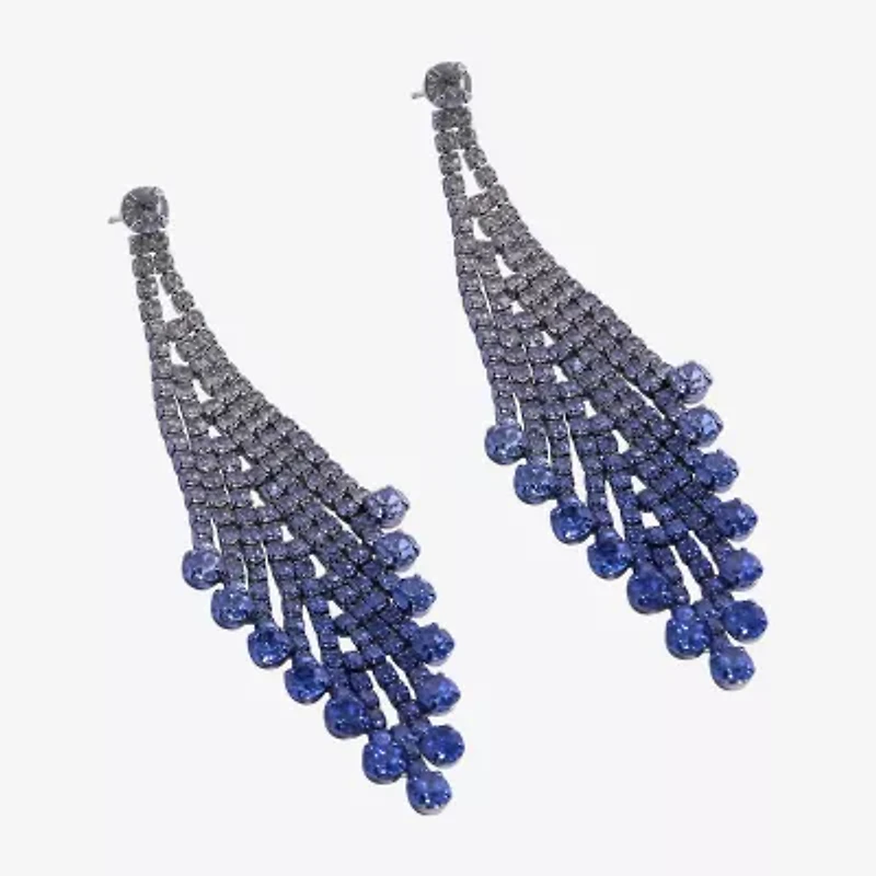 Bijoux Bar Silver Tone Womens Drop Earrings