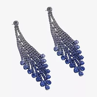 Bijoux Bar Silver Tone Womens Drop Earrings