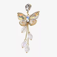 Bijoux Bar Gold Tone Womens Butterfly Drop Earrings