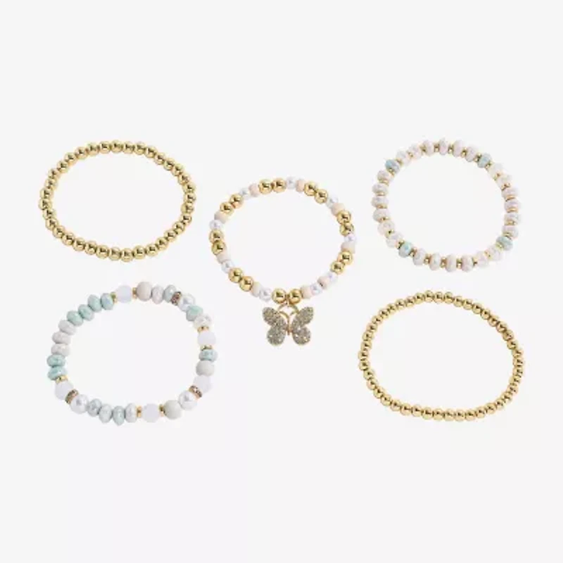 Bijoux Bar Gold Tone Womens 5-pc. Bracelet Set