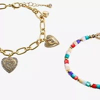 Arizona Gold Tone Womens 2-pc. Bracelet Set