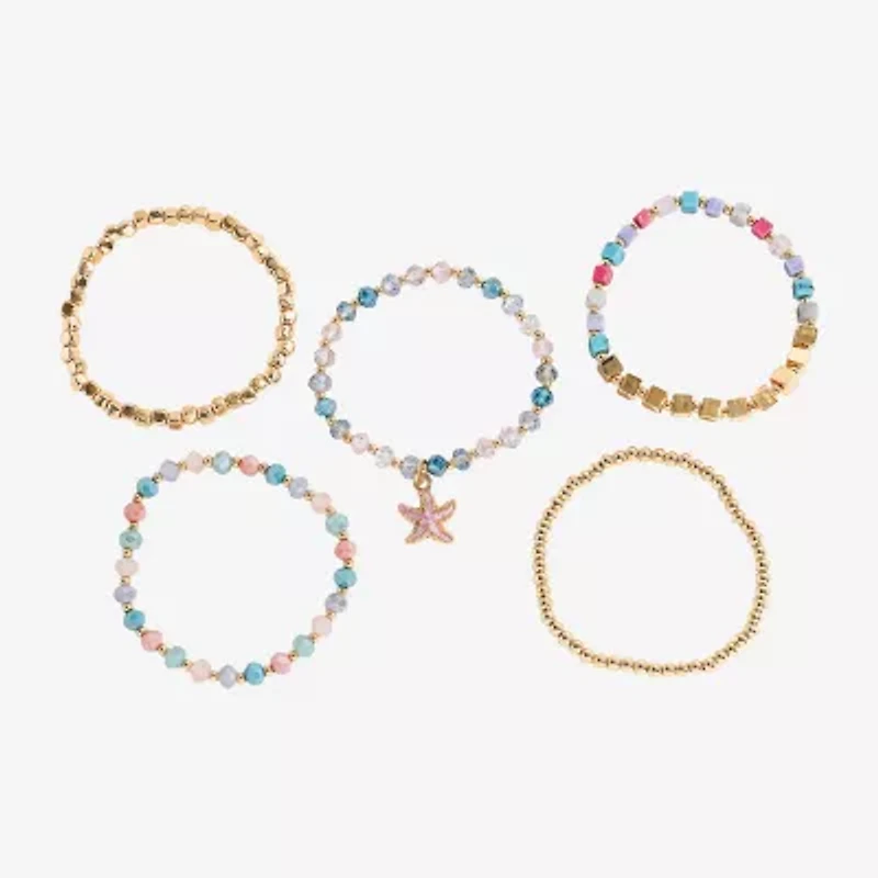 Arizona Gold Tone Starfish Womens 5-pc. Bracelet Set