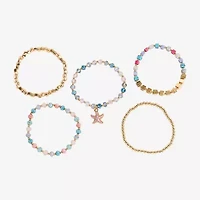 Arizona Gold Tone Starfish Womens 5-pc. Bracelet Set