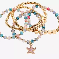 Arizona Gold Tone Starfish Womens 5-pc. Bracelet Set