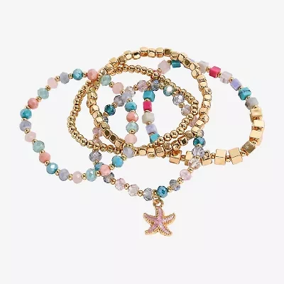 Arizona Gold Tone Starfish Womens 5-pc. Bracelet Set