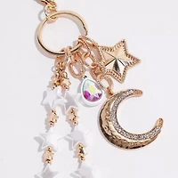Arizona Gold Tone Moon Star Bag Charm