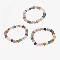 Bijoux Bar Womens 3-pc. Glass Bracelet Set