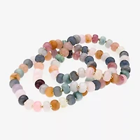 Bijoux Bar Womens 3-pc. Glass Bracelet Set