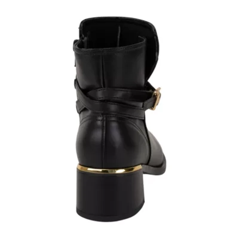 Italian Shoemakers Womens Vienna Block Heel Booties