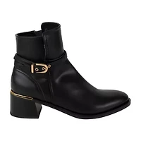 Italian Shoemakers Womens Vienna Block Heel Booties