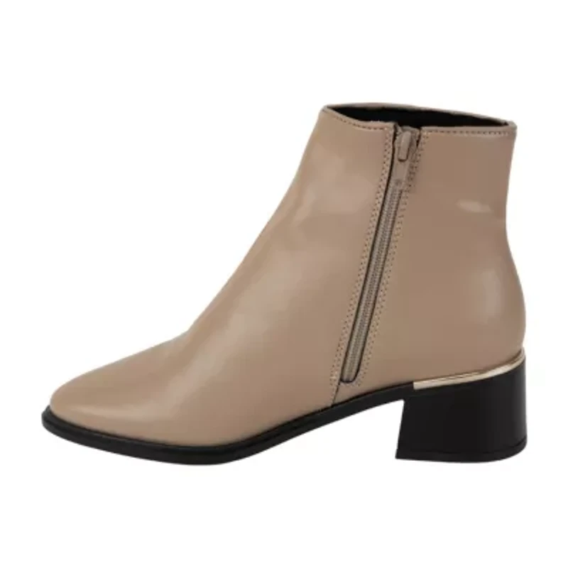 Italian Shoemakers Womens Zoriana Block Heel Booties