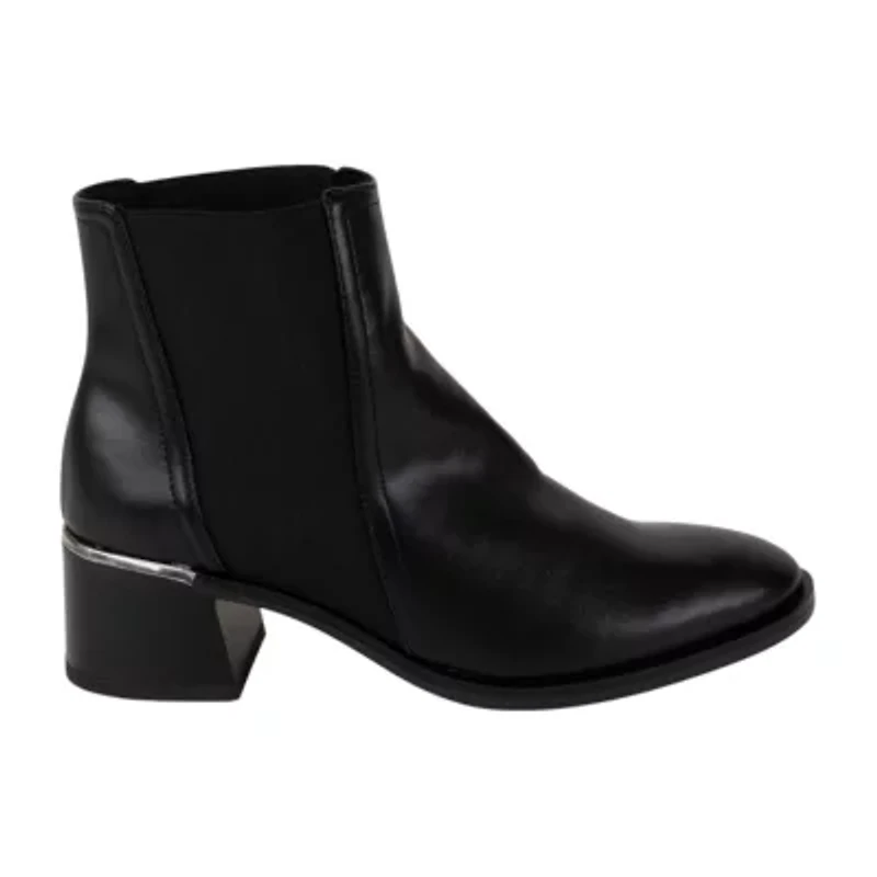 Italian Shoemakers Womens Bentley Block Heel Booties